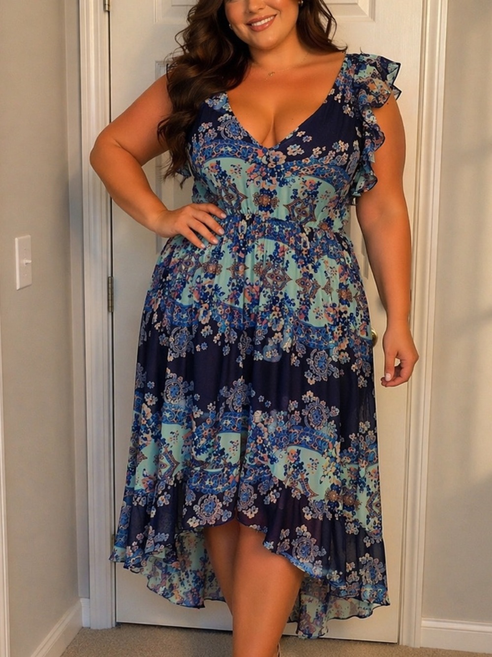 R&K High-Low Floral Dress